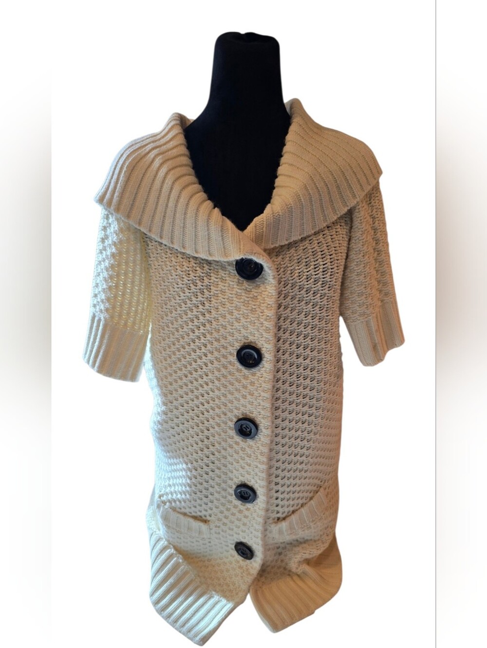 Escio Cream Long Cardigan